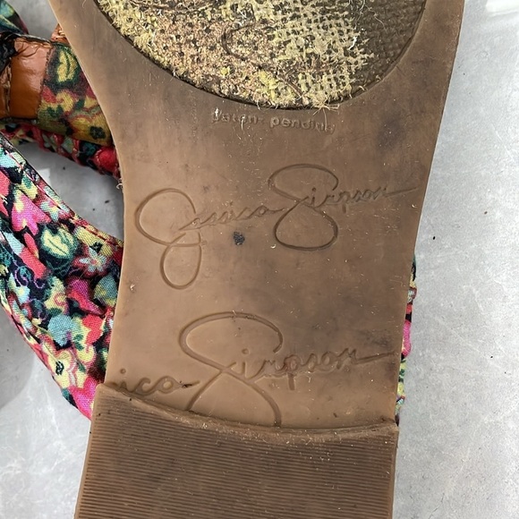 Women's Jessica Simpson Floral Bow Flip Flop Sandals Size 9 - Picture 9 of 10